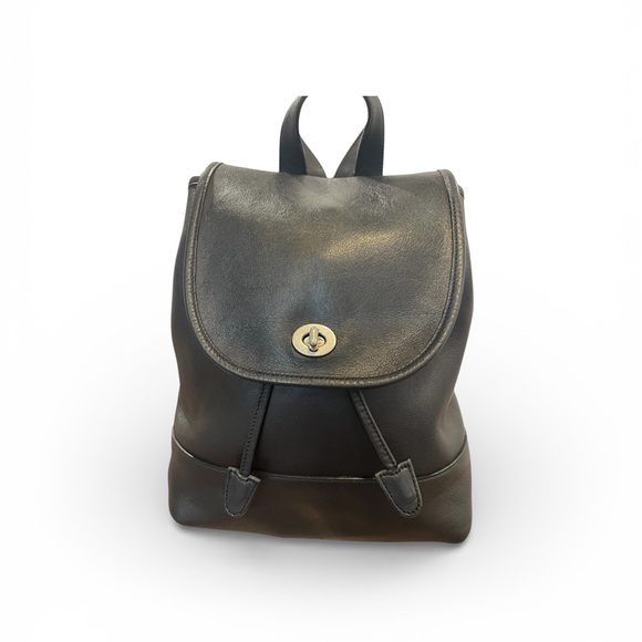 Coach Black Large Daypack with Silver Hardware - Picture 3 of 11